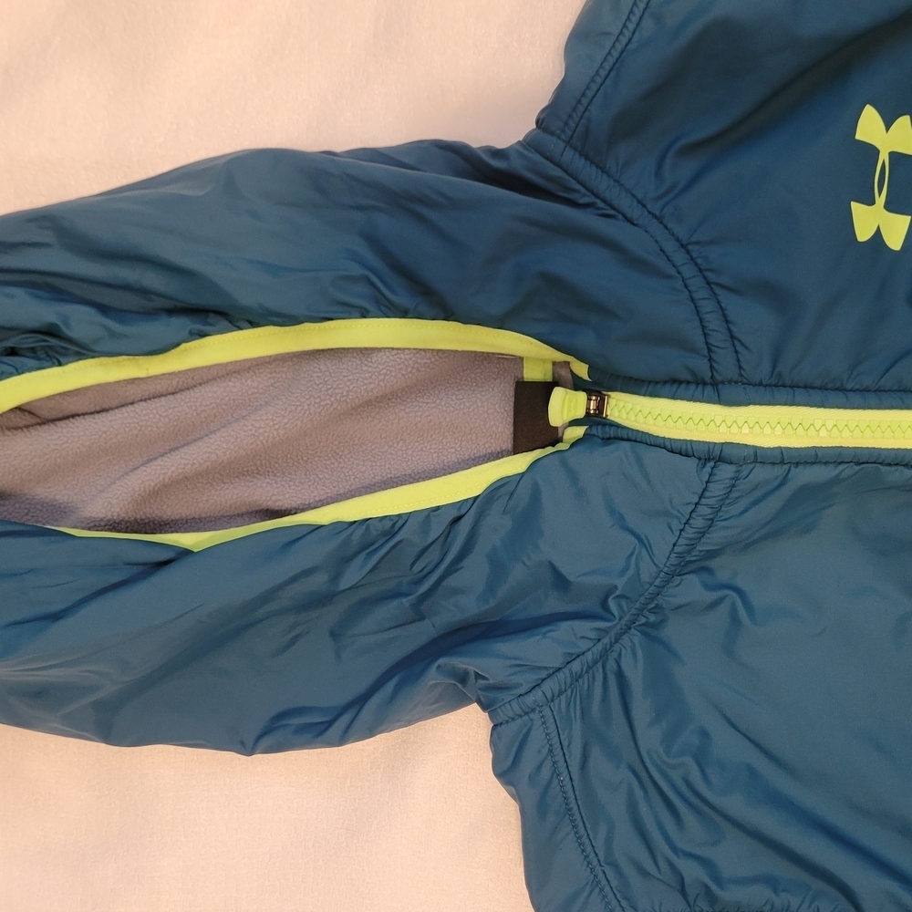 Kids jacket Under Armour Blue and Gray Hooded Jacket - Picture 4 of 5